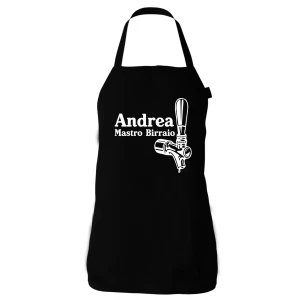 Grembiule cucina divertenti PERSONALIZZABILE Mastro BIrraio regalo humor chef cuoco griller barbecue pizza griglia