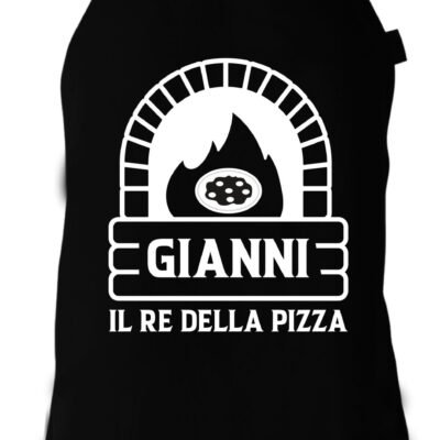 Grembiule cucina divertenti PERSONALIZZABILE Il Re della pizza regalo humor chef cuoco griller barbecue pizza griglia