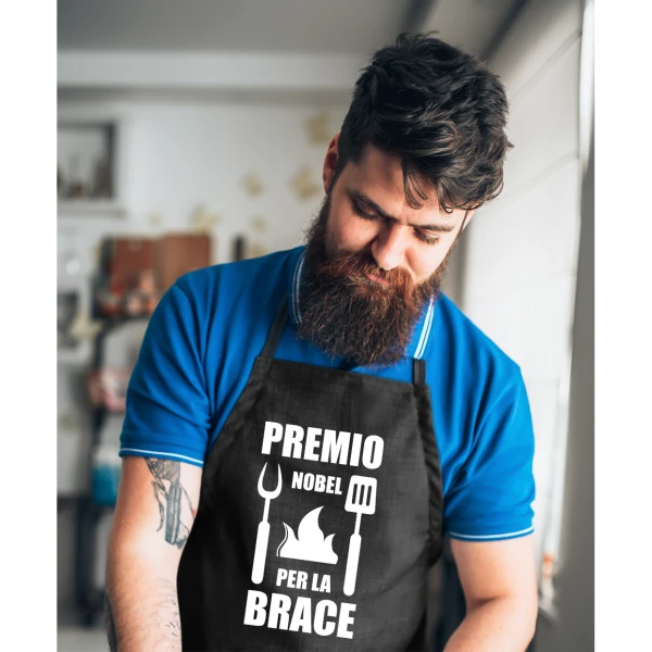 Grembiule da cucina divertenti Premio Nobel per la brace Idea Regalo BBQ Barbecue Serial Griller Birra Chef Cuoco - immagine 3