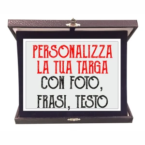 Targa Premio PERSONALIZZABILE con Nome, Foto, Logo, Testo Compleanno Laurea Natale SanValentino Papà Nonno Zio Zia Mamma Nonna Zia Idea Regalo