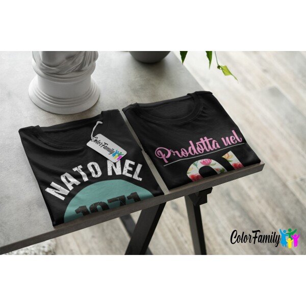 Coppia Magliette T-Shirt Sanvalentino Personalizzabile Love Couple Personalizza con nome Amore Innamorati Fidanzati Regalo Lui e Lei - immagine 6