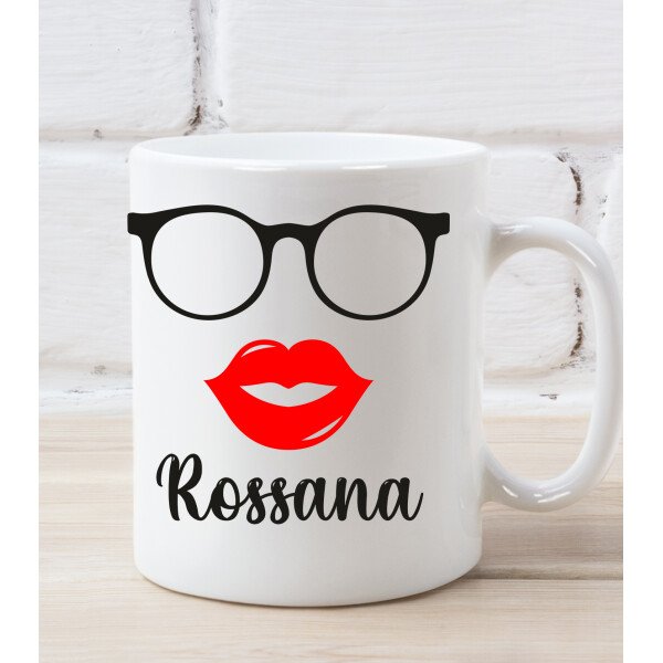 Coppia Tazze Mug Sanvalentino Personalizzabile Baffi Rossetto Personalizza con nome Amore Innamorati Fidanzati Regalo Lui e Lei - immagine 3