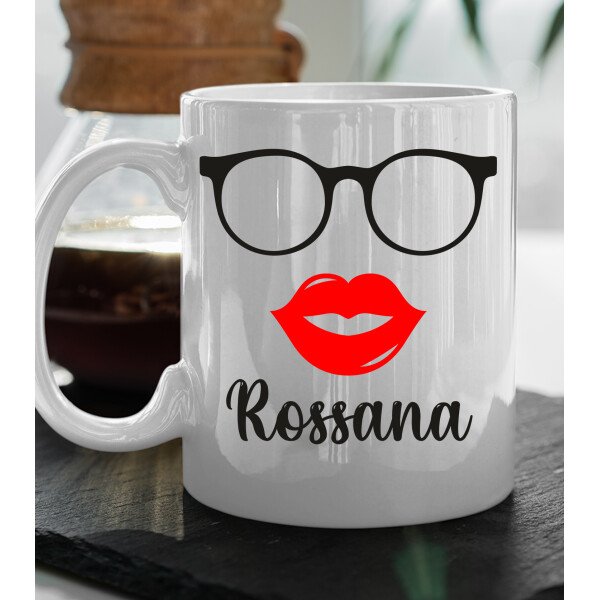 Coppia Tazze Mug Sanvalentino Personalizzabile Baffi Rossetto Personalizza con nome Amore Innamorati Fidanzati Regalo Lui e Lei - immagine 5