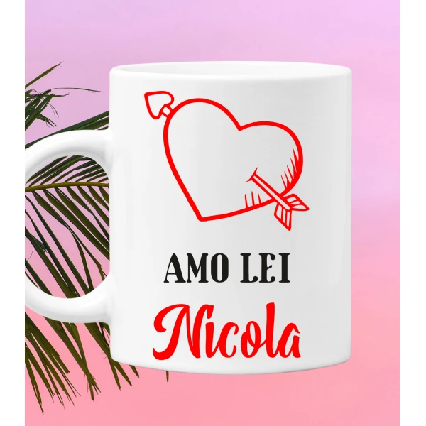 Coppia Tazze Mug Sanvalentino Personalizzabile Amo Lui Amo Lei Personalizza con nome Amore Innamorati Fidanzati Regalo Lui e Lei - immagine 6