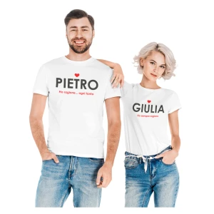 Coppia Magliette T-Shirt Sanvalentino Personalizzabile Ho sempre ragione Personalizza con nome Amore Innamorati Fidanzati Regalo Lui e Lei