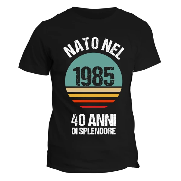 Maglietta 40 anni Compleanno Uomo Nato nel Anno Personalizzabile, 40 anni di splendore - idea regalo compleanno