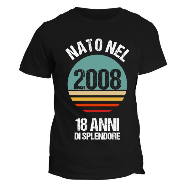 Maglietta 18 anni Compleanno Uomo Nato nel Anno Personalizzabile, 18 anni di splendore - idea regalo compleanno
