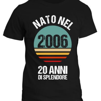 Maglietta 20 anni Compleanno Uomo Nato nel Anno Personalizzabile, 20 anni di splendore - idea regalo compleanno