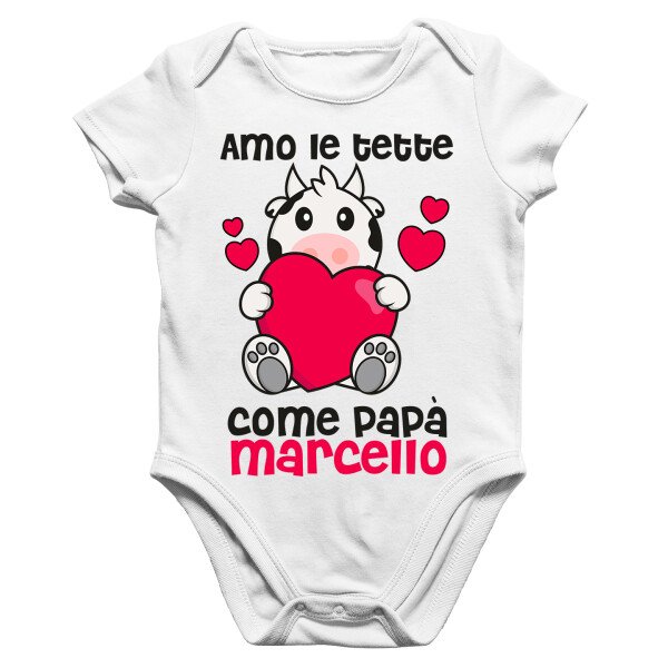 Body Papà PERSONALIZZABILE Neonato Festa del Papà Amo le tette come Papà divertente Regalo Papà