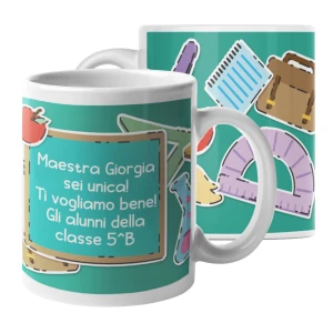 Tazza Maestra PERSONALIZZABILE Regalo Maestra Sei Unica Ti vogliamo bene Mug in ceramica