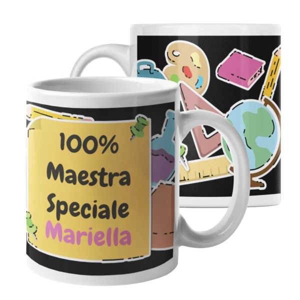 Tazza Maestra PERSONALIZZABILE Regalo Maestra 100% Maestra Speciale Mug in ceramica