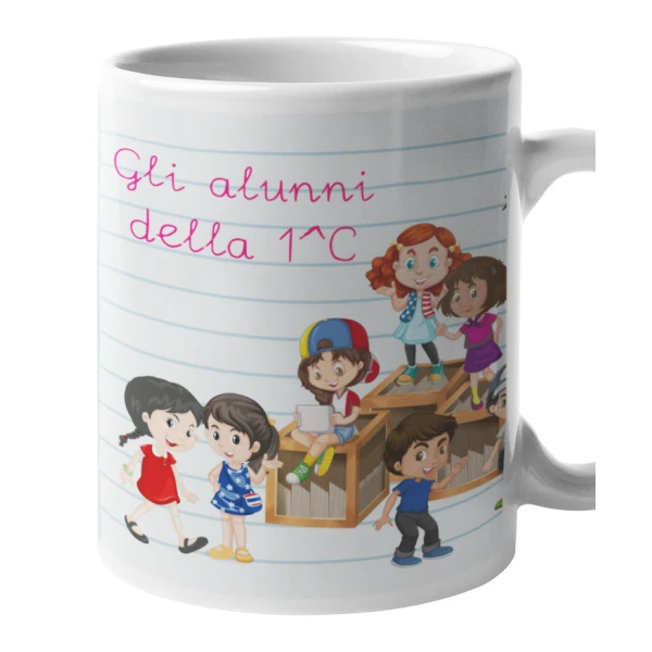 Tazza Maestra PERSONALIZZABILE Regalo Maestra L'insegnante ti prende per mano, ti apre la mente, ti tocca il cuore Grazie Maestra Mug in ceramica - immagine 3