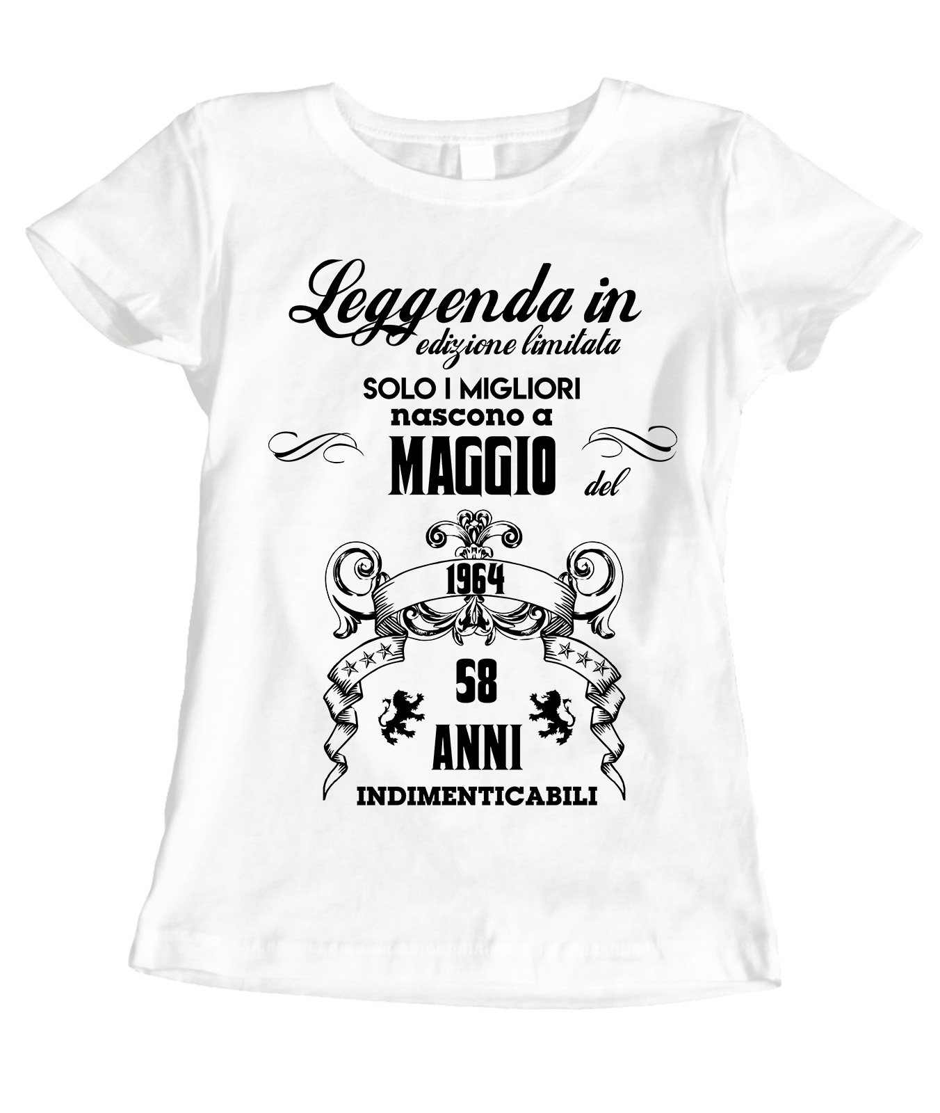 Maglietta Compleanno 58 Anni Uomo Donna Le Leggende Nascono A Maggio del  1964 - Idea Regalo - ColorFamily