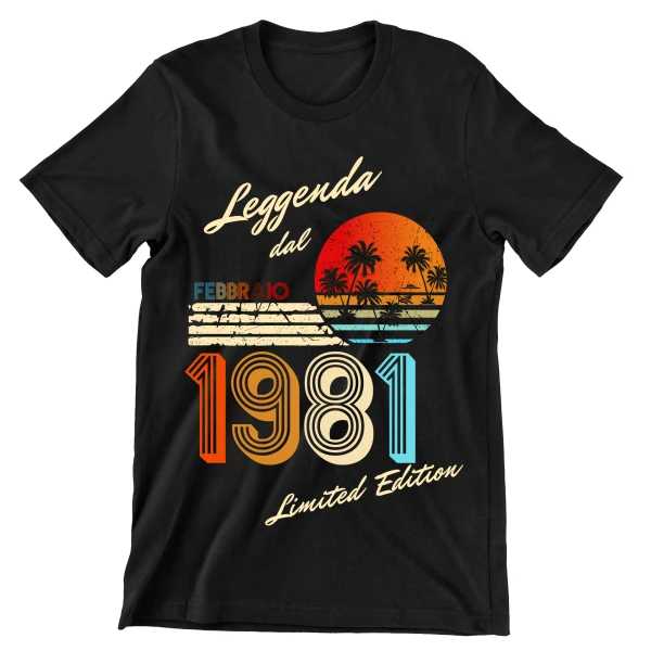 Maglietta Compleanno Febbraio Anno Personalizzabile leggenda dal Febbraio - limited edition - t shirt - immagine 6