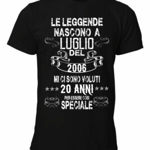 T-shirt compleanno personalizzabile con anno e frase iconica