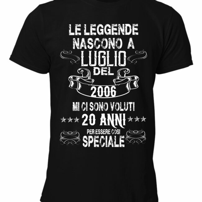 T-shirt compleanno personalizzabile con anno e frase iconica