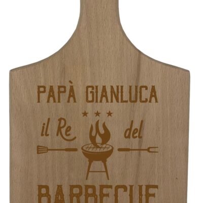 Tagliere Papà PERSONALIZZABILE festa del papà Il Re del barbecue Regalo papÃ