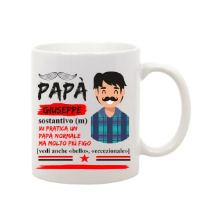 Tazza mug regalo papà PERSONALIZZABILE Festa del Papà definizione in pratica un papà normale ma molto più figo Regalo Papà