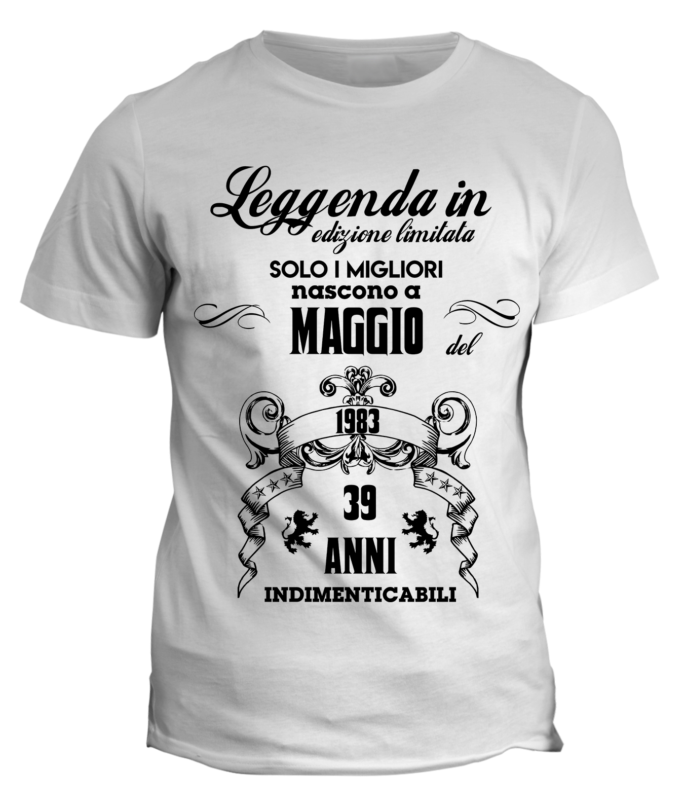 Maglietta Compleanno 39 Anni Uomo Donna Le Leggende Nascono A Maggio del  1983 - Idea Regalo - ColorFamily