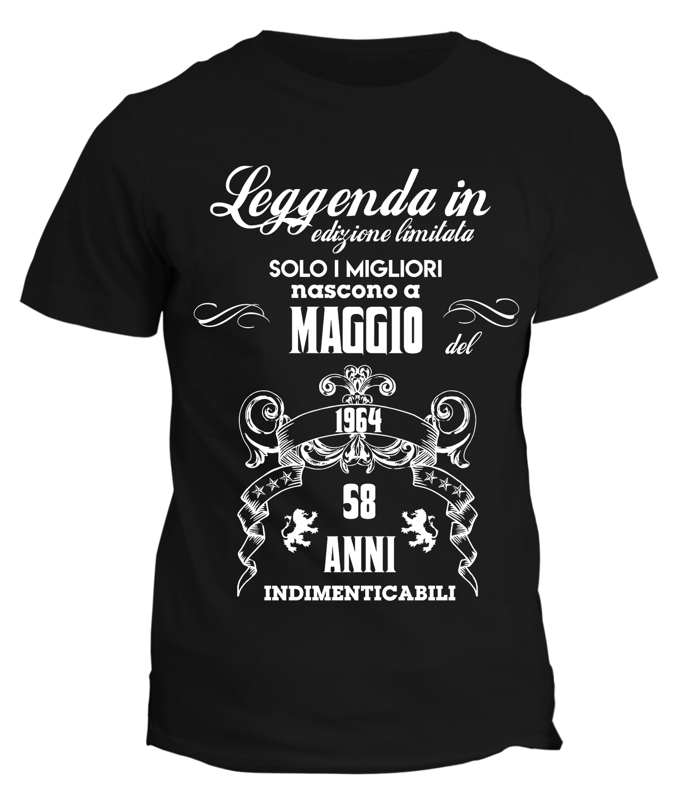 Maglietta Compleanno 58 Anni Uomo Donna Le Leggende Nascono A Maggio del  1964 - Idea Regalo - ColorFamily