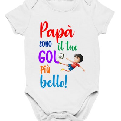 ody neonato regalo per papà Papà, sono il tuo gol più bello