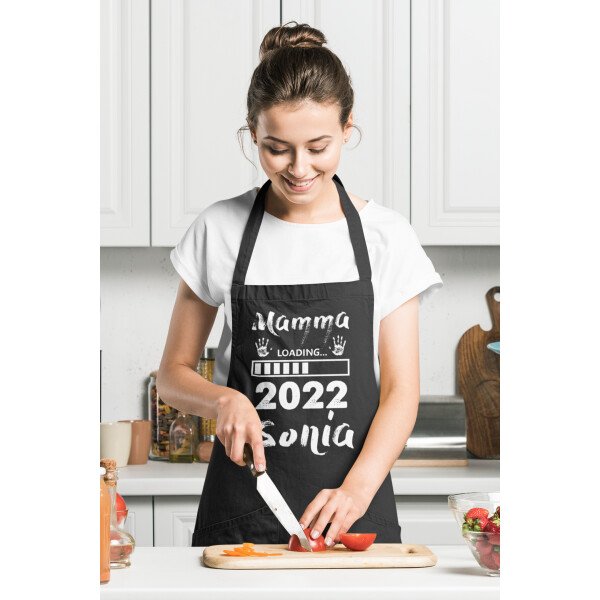 Grembiule da Cucina PERSONALIZZABILE Mamma divertenti Loading 2022 Idea Regalo Mamma - immagine 2