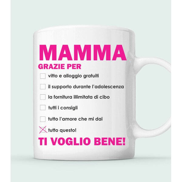 Tazza Mamma grazie per tutto questo! Regalo Mamma Festa della Mamma Mug in Ceramica - immagine 3