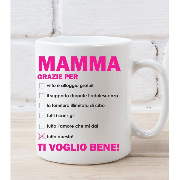Tazza Mamma grazie per tutto questo! Regalo Mamma Festa della Mamma Mug in Ceramica - immagine 4