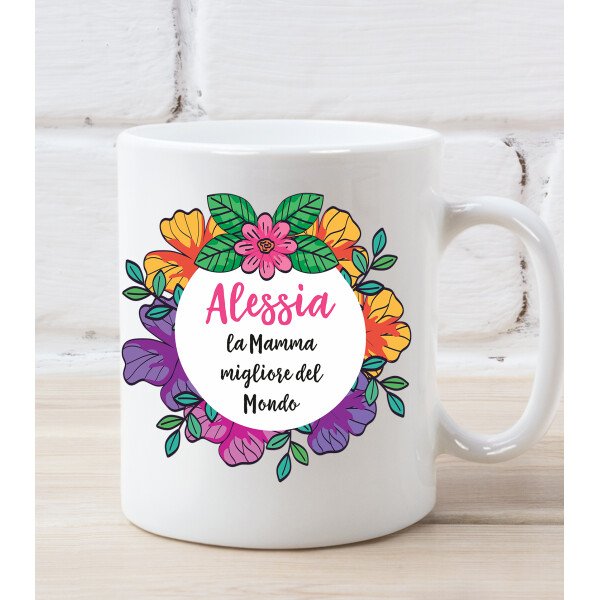 Tazza Mamma PERSONALIZZABILE La Mamma migliore del mondo Regalo Mamma Festa della Mamma Mug in Ceramica - immagine 4