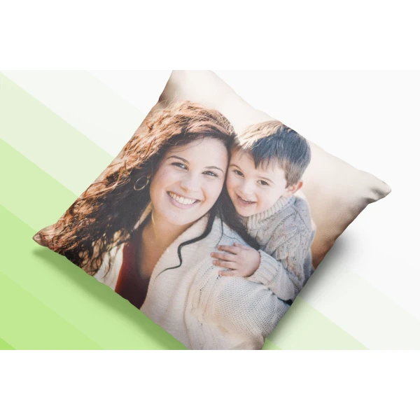 Cuscino Personalizzato con Foto Idea Regalo per la Mamma Zia Madrina Festa della Mamma Compleanno Natale 40x40 cm con imbottitura Retro Bianco - immagine 4