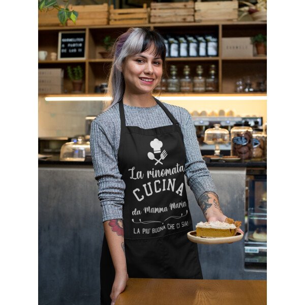 Grembiule da Cucina PERSONALIZZABILE Mamma divertenti La rinomata cucina da Mamma Regalo Mamma - immagine 5