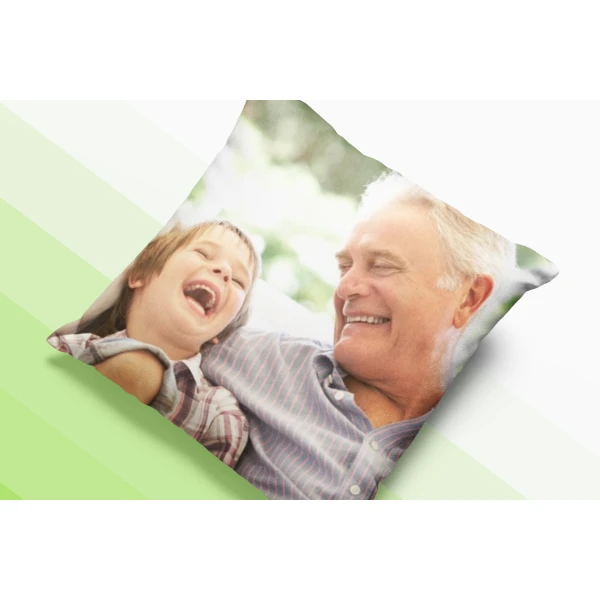 Cuscino Personalizzato con Foto Idea Regalo Nonno Zio Bisnonno Festa dei Nonni Compleanno Natale 40x40 cm con imbottitura Retro Bianco - immagine 5