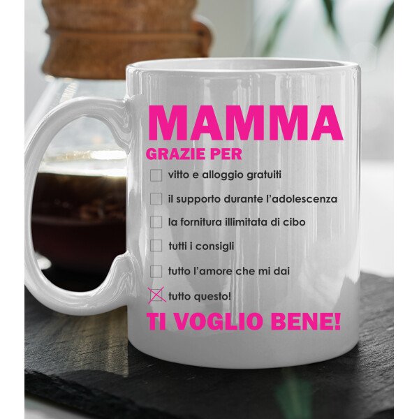 Tazza Mamma grazie per tutto questo! Regalo Mamma Festa della Mamma Mug in Ceramica - immagine 6