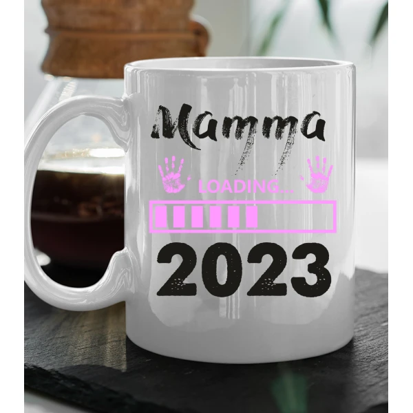 Tazza Mamma Femminuccia Festa della Mamma Loading 2023 Regalo Mamma - immagine 2