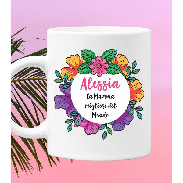 Tazza Mamma PERSONALIZZABILE La Mamma migliore del mondo Regalo Mamma Festa della Mamma Mug in Ceramica - immagine 2