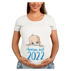 Maglietta Ideale per Il Premaman Maschietto Arrivo nel 2022 Idea regalo nascita