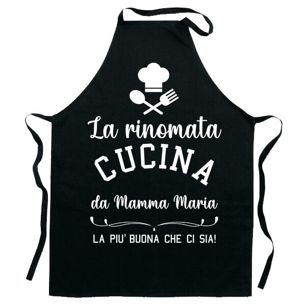 Grembiule da Cucina PERSONALIZZABILE Mamma divertenti La rinomata cucina da Mamma Regalo Mamma