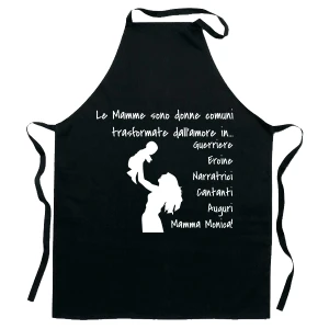 Grembiule da Cucina Mamma divertenti Le Mamme sono donne comuni trasformate in guerriere Regalo Mamma