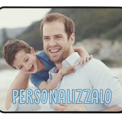 Mousepad Personalizzato con Foto Idea Regalo Papà Zio Padrino Fratello Cugino Festa del Papà Compleanno Natale Personalizzabile