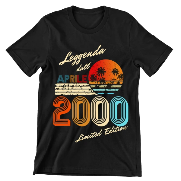 Maglietta Compleanno Aprile Anno Personalizzabile leggenda dall'Aprile - Limited Edition - t shirt