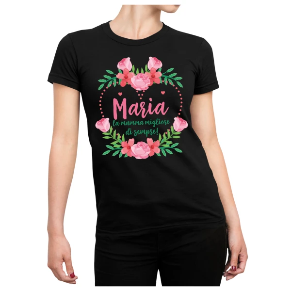 Maglietta Mamma PERSONALIZZABILE T-Shirt Festa della Mamma La migliore di sempre! Idea Regalo Mamma