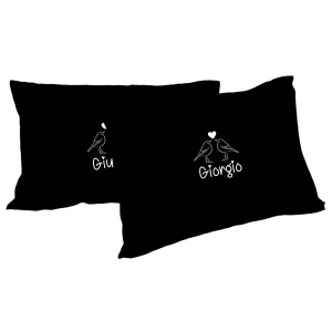 Coppia di federe Personalizzabili matrimoniali regalo amore innamorati anniversario SanValentino Matrimonio amore