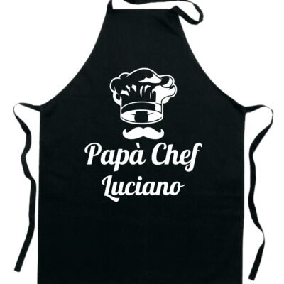 Grembiule da Cucina Papà Personalizzabile con Nome Divertenti PapàChef Idea Regalo Papà