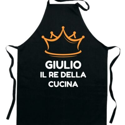 Grembiule da Cucina Personalizzabile con Nome DGR Divertenti Il Re della cucina Idea Regalo