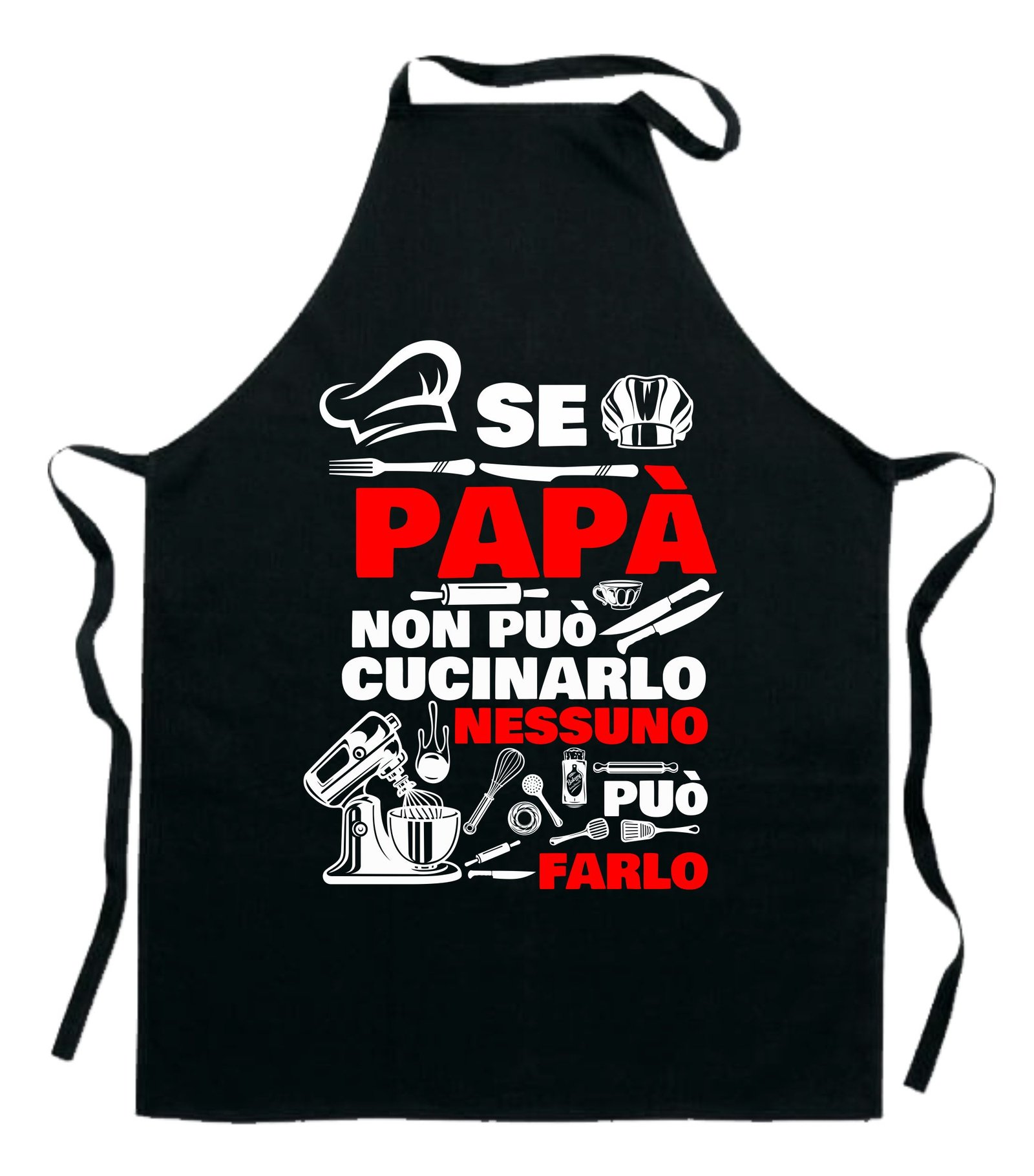 Babloo Grembiule Da Cucina Per Papà "Super Dad", Idea Regalo Festa Del Papà, Made In Italy