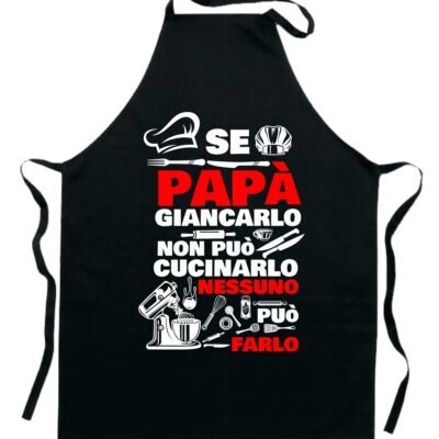 Grembiule da Cucina Papà Personalizzabile con Nome Divertenti Se Papà non può cucinarlo nessuno può farlo Idea Regalo