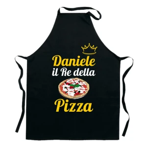 Grembiule da Cucina Personalizzabile con Nome Il re della Pizza