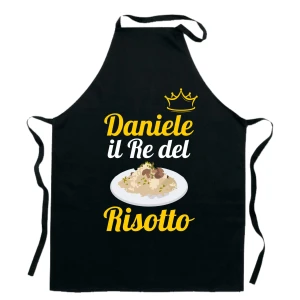 Grembiule da Cucina Personalizzabile con Nome Il re del Risotto