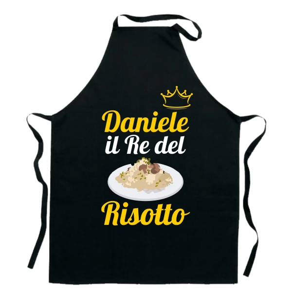 Grembiule da Cucina Personalizzabile con Nome Il re del Risotto