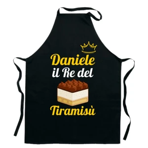 Grembiule da Cucina Personalizzabile con Nome Il Re del Tiramisù